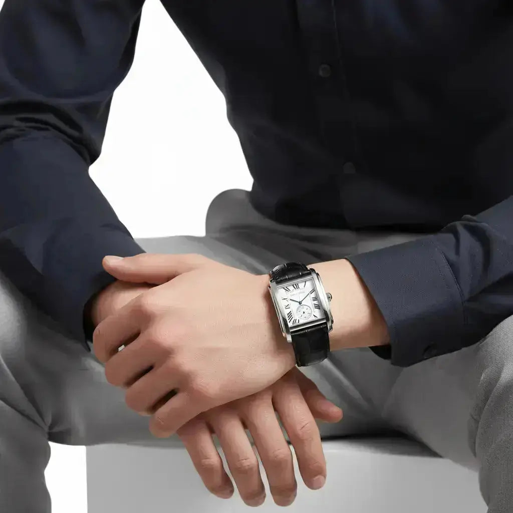  Relógio Masculino Quadrado Vintage Palazzo