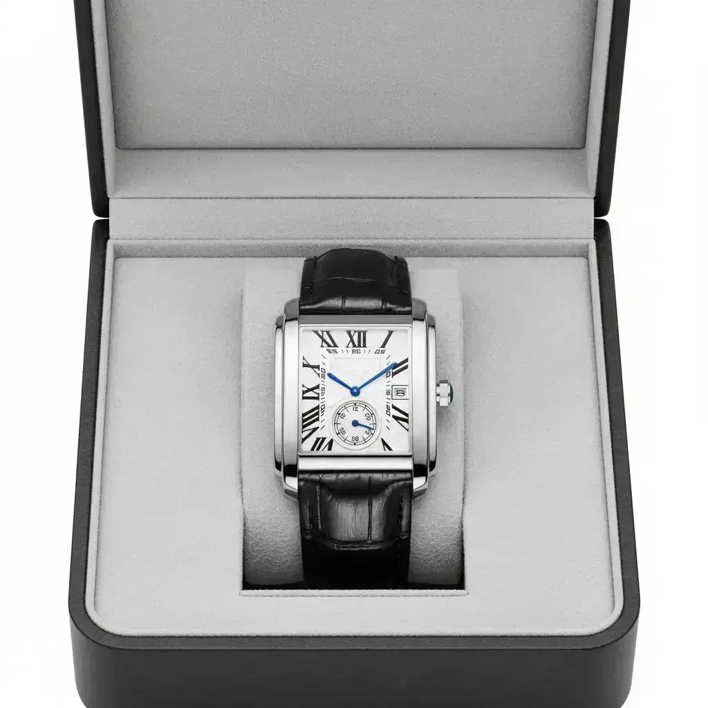  Relógio Masculino Quadrado Vintage Palazzo